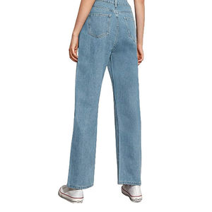 กางเกงยีนส์ผู้หญิงไซส์ใหญ่สำหรับฤดูหนาว เอวกลาง ทรงสลิม สวมใส่สบาย ยืดหยุ่นได้ ดีไซน์ทันสมัย เหมาะสำหรับใส่ลำลอง ขายส่งแบบกำหนดเองได้ - Product Image 5