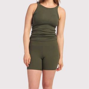 Shorts de yoga taille haute pour femme, noir uni, avec surpiqûres contrastées, deux poches latérales, extensibles dans quatre directions, style cycliste, pour le sport - Product Image 1