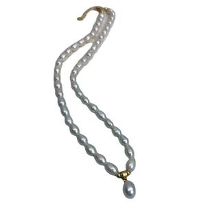 High Grade Small 4.5-5mm Baby Pearl <b>Necklace</b> with Pendant Ins <b>Fashion</b> Rice <b>Bead</b> Fine Quality <b>Necklace</b> - Product Image 5