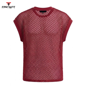 Camiseta sin mangas de malla transpirable de poliéster/algodón al por mayor para hombre y mujer, ideal para verano, gimnasio, yoga, de secado rápido y ecológica. - Product Image 2
