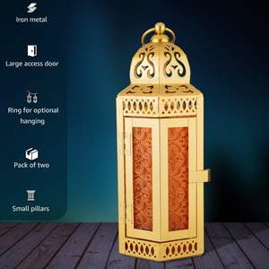 Farol Metálico de Diseño Indio de la Mejor Calidad para el Hogar y Jardín, para Eid, Diwali y Navidad, Decoración para Celebraciones Tradicionales, Portavelas - Product Image 4
