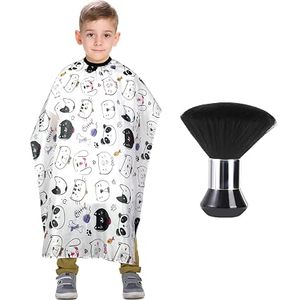 Capa de Peluquería Tactus Industries con Estampado de Dibujos Animados, Cintura Ajustable, Material de Nailon/Poliéster Resistente al Agua para Niños y Barberos - Product Image 1
