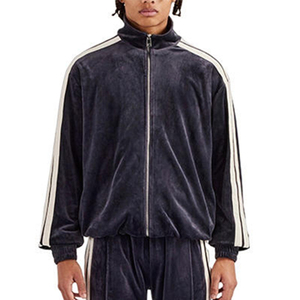 Ensemble de survêtement d'hiver en velours rouge pour homme, ensemble de luxe en velours épais, sweat à capuche et pantalon de jogging, deux pièces, streetwear tendance, logo personnalisé, confortable - Product Image 3