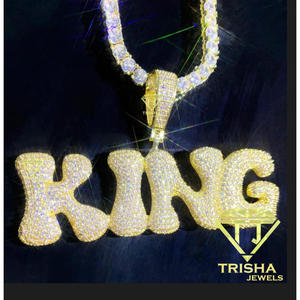 Custom <b>Name</b> Pendant Lab Grown Diamond Iced Out Necklace Gold <b>Chain</b> Luxury Statement Jewelry - Product Image 6