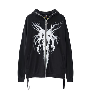 Nouveaux sweats à capuche DLS Streetwear Acid Wash, impression DTG personnalisée, fermeture éclair, strass, sweat à capuche graphique pour homme, 100% coton, poids lourd - Product Image 1
