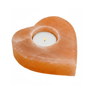 Portavelas de Sal del Himalaya en Forma de Corazón para Velas de Té |   Sal Rosa Natural para Decoración del Hogar y Bienestar Spa, Enfoque Holístico de Sanación - Product Image 3