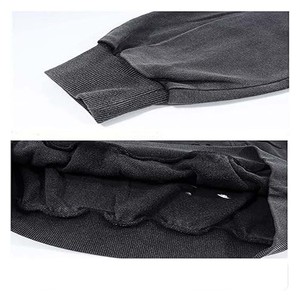 เสื้อฮู้ดดี้ผู้ชายแบบขายส่ง ผลิตจากผ้าฝ้าย 100% น้ำหนักเบา แห้งเร็ว สไตล์ดิสเทรส - Product Image 5