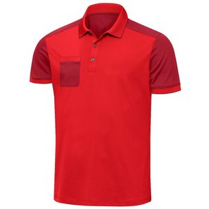 Polo à manches courtes vert pour homme avec motif camouflage et poches, style décontracté, tissu tissé à séchage rapide - Product Image 5