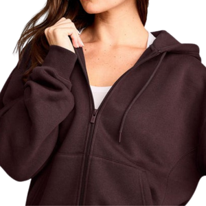 Sweat-shirt à capuche à manches longues pour femme, pull décontracté en polaire, vêtements de sport doux, confortables et chauds pour tous les jours, personnalisable OEM ODM - Product Image 5