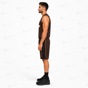 Uniforme de Baloncesto Unisex para Equipos Escolares, Sublimación, Fácil Cuidado, Tela Deportiva Transpirable, Sin Mangas - Product Image 3