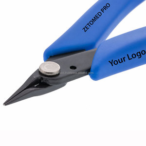Pro Gold Best Quality <b>Small</b> Tweezer Nose <b>Pliers</b> Super fine tips Jewelry Making Tools Black Handles - Product Image 2