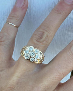 Igi/gia วงแหวนแต่งงาน/แหวนหมั้นเพชรแบบวินเทจ14K สีเหลืองทองสำหรับใส่ได้ทั้งชายและหญิงสำหรับงานเลี้ยงครบรอบ - Product Image 3