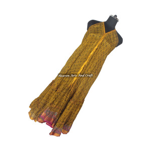 Éxito en el Mercado Occidental: Vestido de Seda Sari Vintage 2026 para Mujer, Elegante Vestido de Noche sin Mangas para Damas - Product Image 6