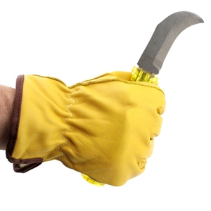 Industrial Safety Hand Protection Cowhide Grain Leather <b>Driver</b> <b>Gloves</b> Abrasion Resistant Durable <b>Gloves</b> Custom Logo Design - Product Image 4