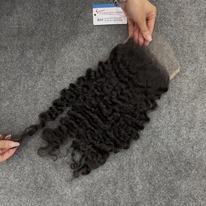Extensions de cheveux bouclés bruts birmans de haute qualité, mèches de cheveux humains vierges birmans et vietnamiens avec closure en dentelle 6x6 - Product Image 3