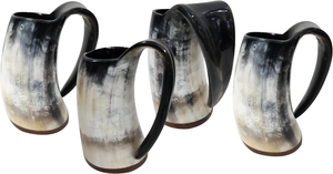 Chopes vintage en corne de viking, faites à la main, en corne de bœuf, pour bière, vin, hydromel, vaisselle rustique médiévale, tasses pour bar, décoration de la maison - Product Image 4