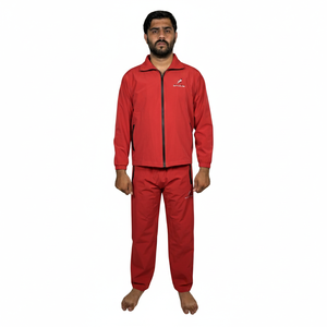 Ensemble de survêtement pour homme en polyester 100% - Design tendance 2025 - Manches longues - Couleur noire - Survêtement uni décontracté pour l'hiver - Product Image 1