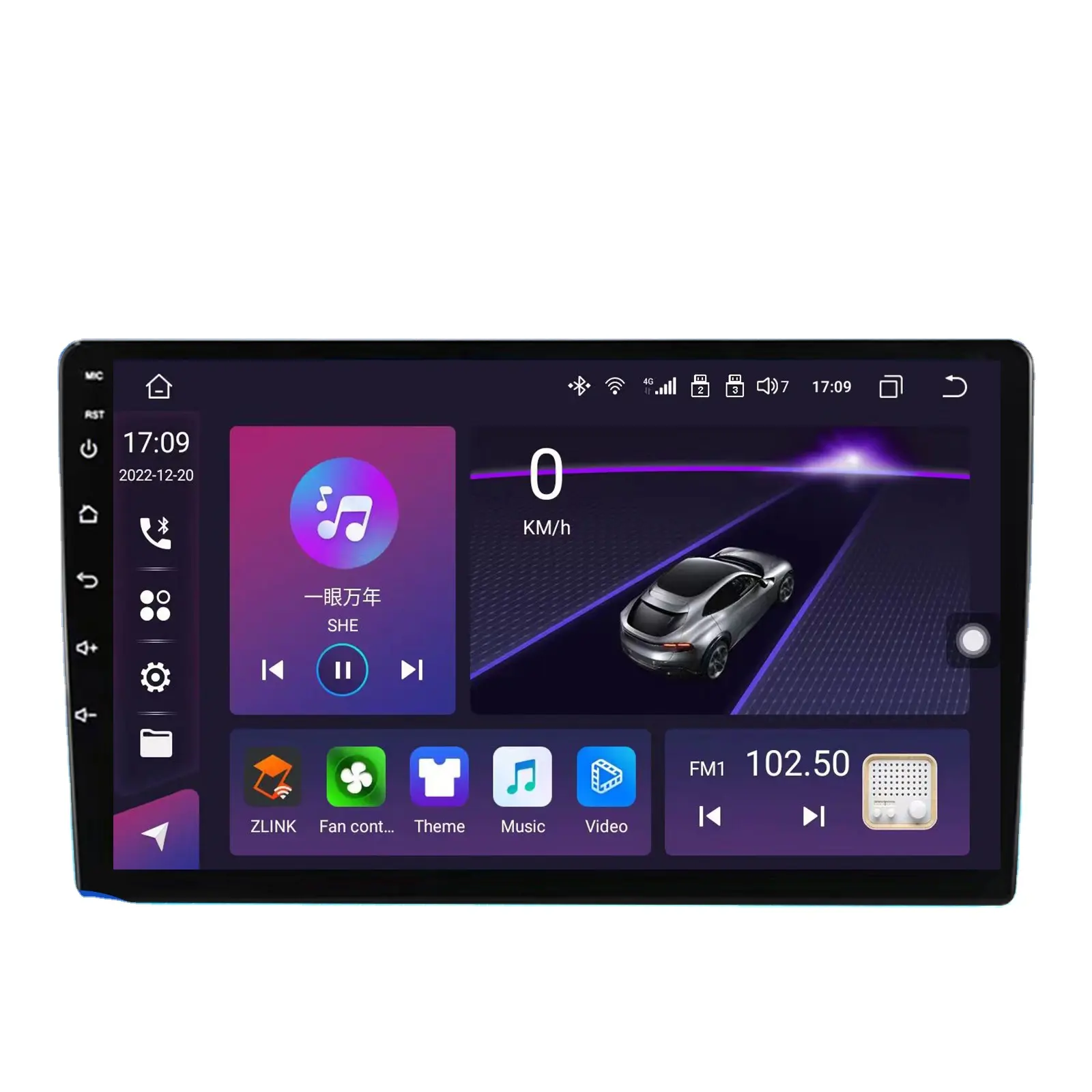 Großhandel 9 "Auto Auto Android Player 4GB Universal Autoradio GPS Navigation Multimedia DVD-Player mit drahtlosen Carplay Stereo