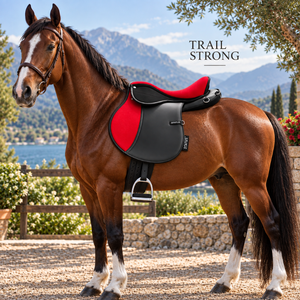 Silla de Montar para Equitación de Resistencia |   Silla de Montar Inglesa Sintética, Cómoda, Ligera y Resistente, para Equitación y Senderismo - Product Image 2