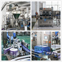 Ligne de machines automatiques de remplissage, de bouchage et d'étiquetage pour sucre blanc, piment, épices alimentaires, assaisonnements et lait en poudre
