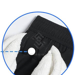 High Quality Men Double <b>Layer</b> Shorts Solid <b>Mid</b> Waist Breathable Eco-Friendly Quick Dry Cotton Drawstring Closure Casual Wear Hot - Product Image 3