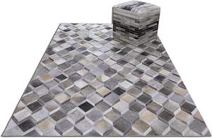 Alfombra de cuero moderna hecha a mano con patrón de caja de rayas abstractas, alfombra gruesa de onda persa para sala de oración o dormitorio - Product Image 2