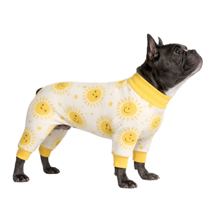 Pijama para perros con estampado Sunshine, ropa de dormir suave y elástica para mascotas, ropa de dormir cómoda y transpirable para todas las estaciones, para perros pequeños y medianos en interiores - Product Image 3
