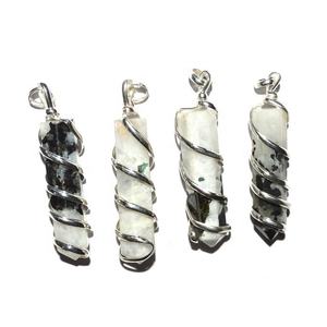 Colgante de ágata de Aventurina de melocotón, piedra natural tallada por Feng Shui y proveedor de envoltura de lápiz de piedras preciosas grabadas estilo amor - Product Image 5