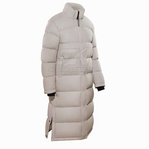 Manteau long matelassé élégant pour l'extérieur, avec rembourrage léger et design long, idéal pour la saison hivernale - Product Image 5