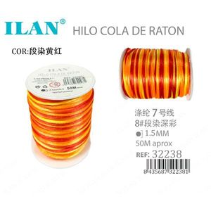 Corda Ilan Rattail 7 N 1.5 Mm 50 M Tinto in Sezioni Giallo Rosso - Product Image 3