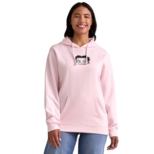 2025 meilleure qualité bas prix femmes grande taille élégant rose couleur imprimé sweats à capuche décontracté imprimé sweats à capuche pour les femmes - Product Image 2