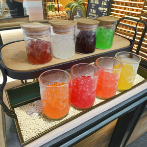 Boba éclatante au chocolat brun Pinshan 3,2 kg 4 bacs/carton pour Bubble Tea et crème glacée - Product Image 3