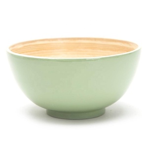 Ensemble de vaisselle en bambou de couleur personnalisée en gros bol à fruits jetable plateau en bois écologique contact alimentaire ustensiles de cuisine sûrs - Product Image 2