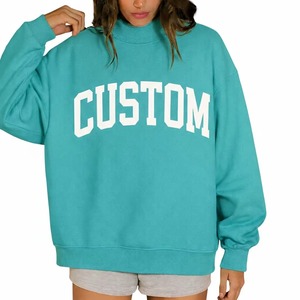 Sweat-shirt personnalisé pour femme, col montant, en mélange polaire, à séchage rapide, éco-responsable, manches longues, avec logo frontal, idéal pour l'hiver et les loisirs - Product Image 3