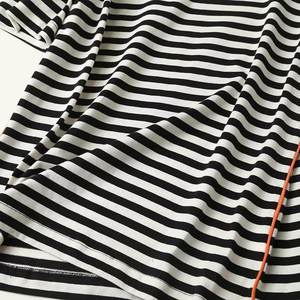 Camiseta a Rayas Personalizada para Mujer, Camiseta de Moda con Estampado por Sublimación, Cuello Redondo y Manga Corta para Mujer - Product Image 6