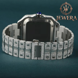 Hip Hop Moissanite Diamond Watch with Premium Stainless Steel Band Luxury Men's Jewelry Watch for Daily Wear Business and Events - Product Image 4