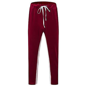 ชุดวอร์มผู้ชายแบบสลิมฟิต เสื้อแจ็คเก็ต กางเกงขายาว ชุดกีฬา ดีไซน์แบบปะติดปะต่อ รับผลิตแบบ OEM แบรนด์ส่วนตัว - Product Image 4