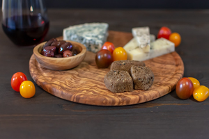 Planche à pizza en bois et assiettes, plateau à pizza en bois fait main, plateau de service pour fromage, vaisselle de table pour restaurant, ustensiles de cuisine - Product Image 2