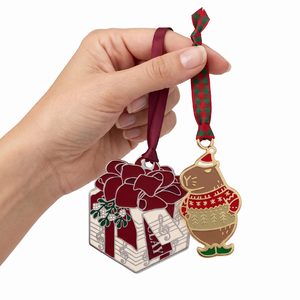 Ornements de Noël en métal gaufré personnalisés de haute qualité, Capybara amusant, animal mignon pour pendentif à suspendre à l'arbre, cadeau promotionnel - Product Image 1