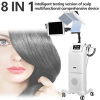 Détecteur de peau, cheveux et cuir chevelu avec analyse intelligente automatique par IA, rapport d'analyse capillaire, machine d'analyse des cheveux, détecteur capillaire