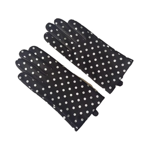 Guantes Negros de Moda, Nueva Colección, Alta Calidad, Hasta la Muñeca, de Piel de Oveja, Táctiles, Térmicos, Ecológicos, Estilo Sencillo para Invierno - Product Image 1