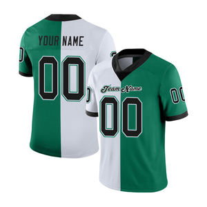 เสื้อฟุตบอลอเมริกันแบบสั่งตัดเย็บราคาถูกสำหรับผู้ชาย เนื้อผ้าโพลีเอสเตอร์ ระบายอากาศได้ดี สวมใส่สบาย แขนสั้น - Product Image 1
