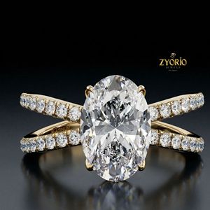 Marquise Cut Halo Engagement <b>Ring</b> in 18K Gold Luxury Split Shank <b>Statement</b> <b>Ring</b> - Product Image 3