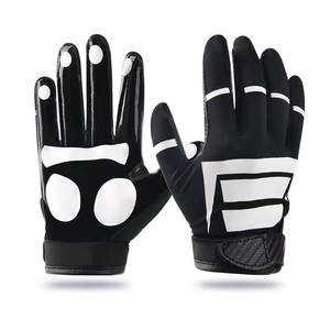 Guantes de Fútbol Americano de Alta Calidad con Logotipo Personalizado, Palma Adhesiva, Transpirables, Antideslizantes, Ligeros, de Dedo Completo para Receptor - Product Image 1