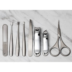 AQDAS INDUSTRIES Professional Stainless Steel Pedicure Kit 5-in-1 Nail Clippers 6-Piece Set Adult Use Travel Storage <b>Case</b> - Product Image 2