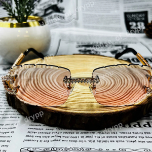 Gafas de Sol de Lujo con Diamantes de Moissanita Sin Montura, Estilo Hip Hop, Lentes Degradadas, Montura de Diseñador, Gafas de Moda - Product Image 1