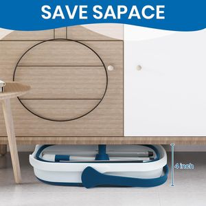 Set per la Pulizia dei Pavimenti Pieghevole con Secchio e Spazzola per Piastrelle, Laminato, Legno Duro e Mobili - Per Uso Domestico - Product Image 3