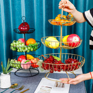 Household Eco-Friendly Metal Wire <b>Mesh</b> Storage <b>Basket</b> Portable Rectangle Wrought Iron Food Storage Modern Multifunction Handle - Product Image 5