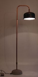 Industrial <b>Black</b> Metal Frame E27 LED Adjustable Height Floor Lamp with Square Glass <b>Shade</b> for Living Room Bedroom Entryway - Product Image 4