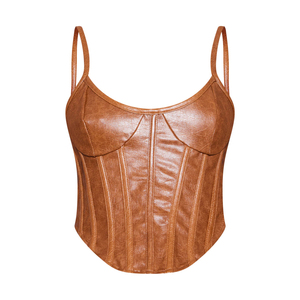 Women's <b>Plus</b> <b>Size</b> Real Leather Over Bust Corset New Design Breathable <b>Top</b> New Shaper with Steel Core With Premium Design - Product Image 1